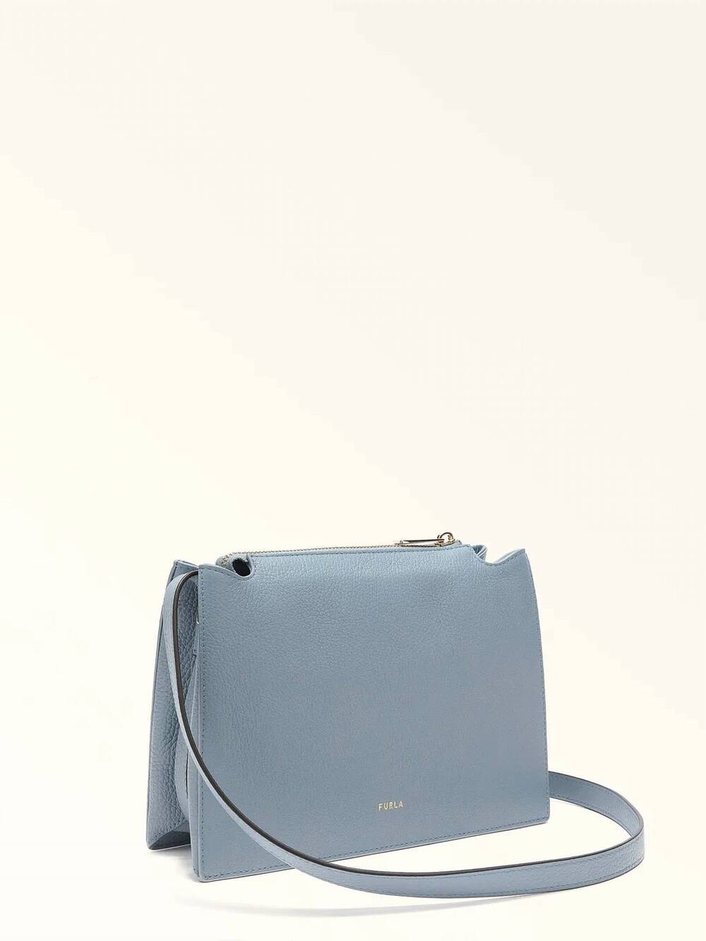 NEW FURLA women's nuvola crossbody bag in light blue